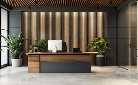 Home hutul modern wooden office cladding